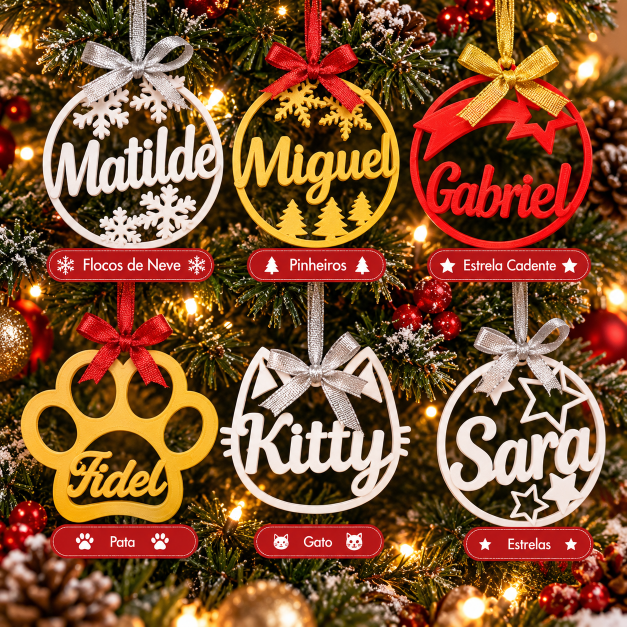 Ornamentos 3D S/Fundo