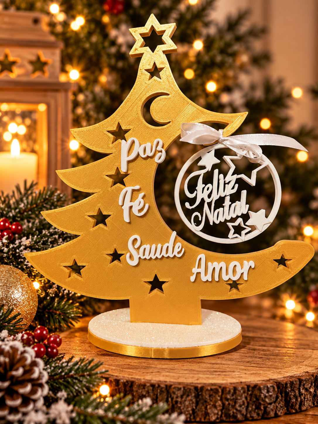 Árvore de Natal Decorativa C/Bola Suspensa